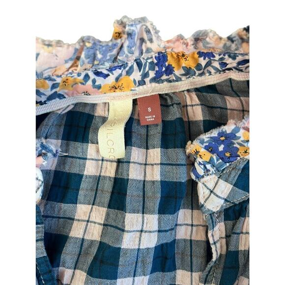 Anthropologie Pilcro Women’s Blue lPink Plaid Check Button Down Tavi Shirt Sz S - Picture 4 of 6